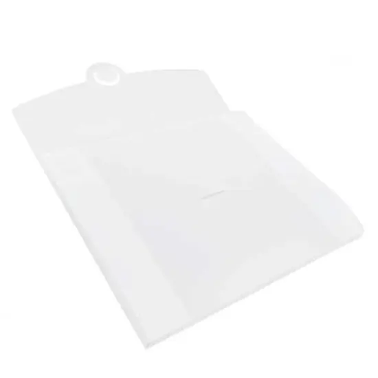 JAM Paper Clear Frost Plastic Portfolio with Circular Tuck Flap Closure 8.5" x 6.5" {5}