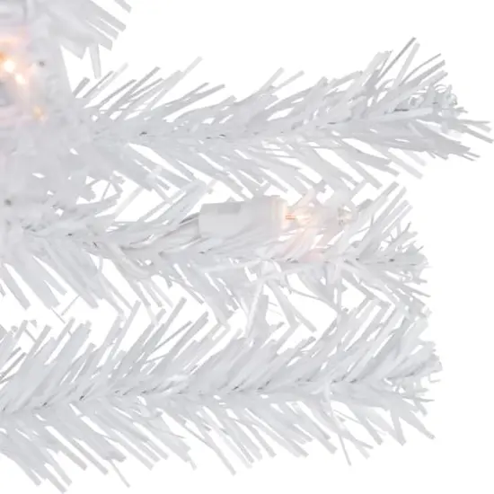 3ft. Pre-Lit Woodbury White Pine Slim Artificial Christmas Tree, Clear Lights {3}