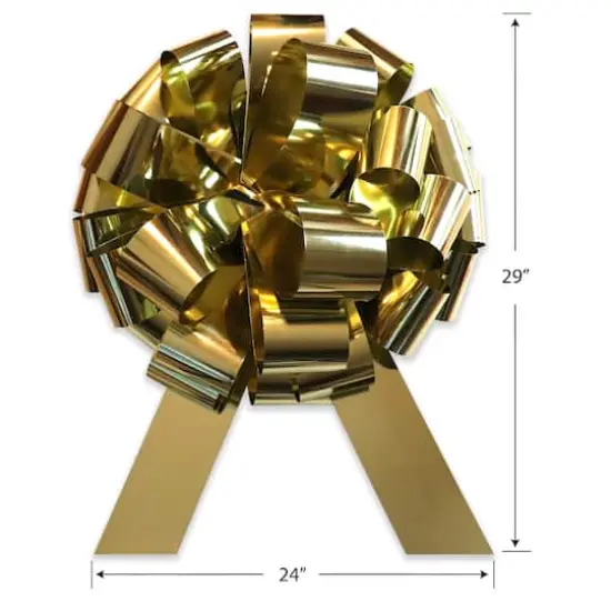 Gwen Studios 24" Giant Gold Waterproof Car Bow {4}