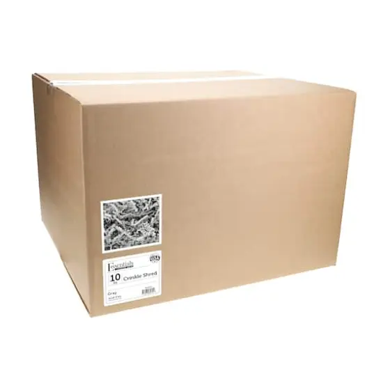 Essentials by Leisure Arts Crinkle Shred Box, 10lb. Gray {4}