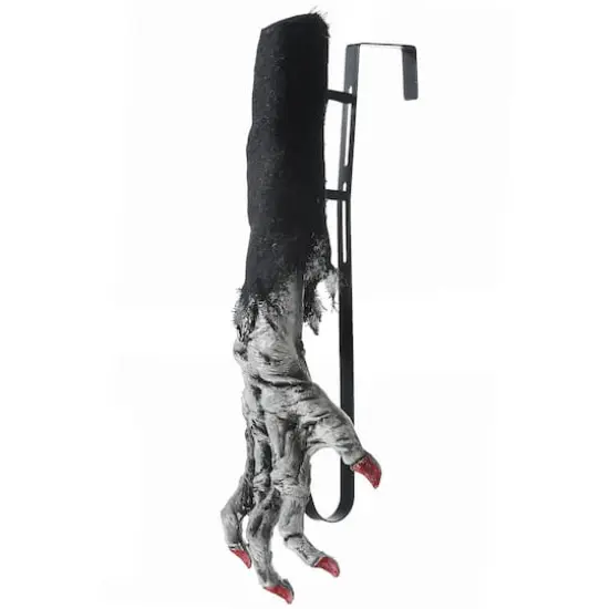 18" White Zombie Hand Wreath Hanger {4}