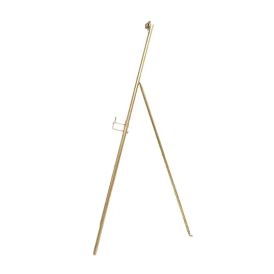 Gold Metal Tall Adjustable Floor Easel with Bow Top {3}