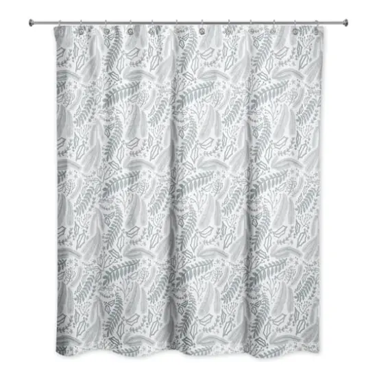 Green Winter Pattern 71" x 74" Shower Curtain {1}