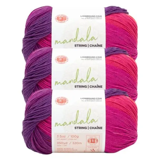 3 Pack Lion Brand&reg; Mandala String Yarn Mixtape {2}