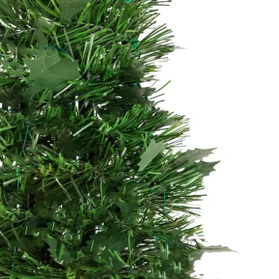 4ft. Unlit Green Tinsel Pop-Up Artificial Christmas Tree {4}