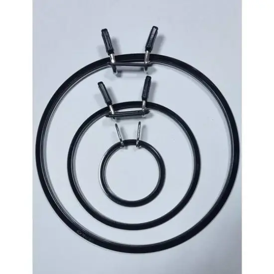 Nurge 5" Spring Metal Embroidery Hoop Deep Black {6}