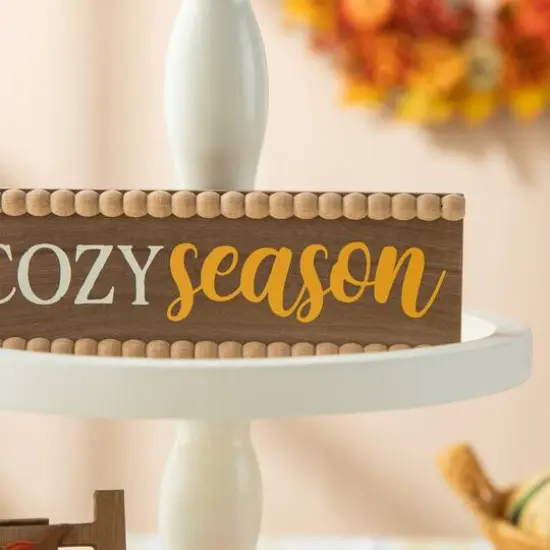 Glitzhome&reg; Fall Wood Word Signs Table D&eacute;cor Set {7}