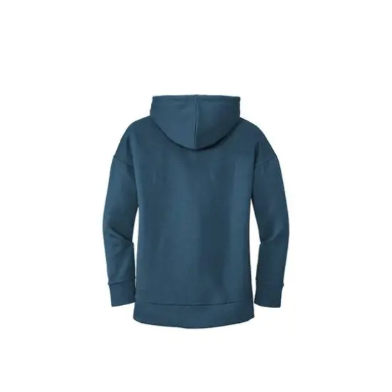 District&reg; Perfect Weight&reg; Women's Fleece Drop Shoulder Full-Zip Hoodie Heathered Poseidon Blue {5}