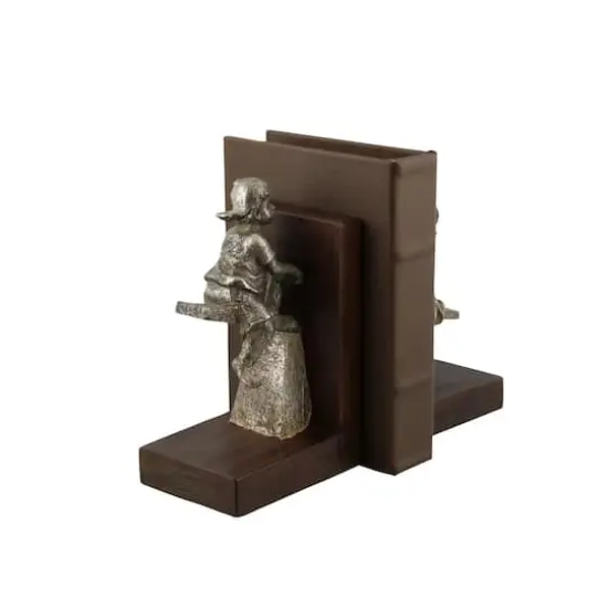 8" Brown Eclectic Children Bookends, 2ct. {5}