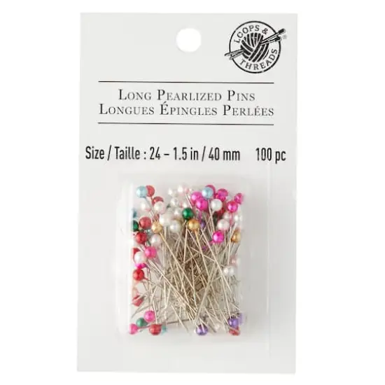Loops & Threads&trade; Long Pearlized Pins Multi {4}