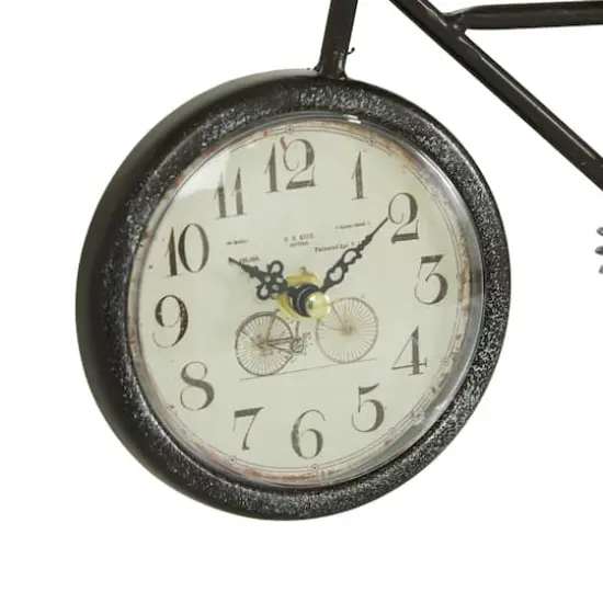 12" Metal Country Cottage Bicycle Clock Set {4}