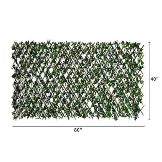 40" x 80" Artificial Gardenia Expandable Privacy Fence Screen {3}