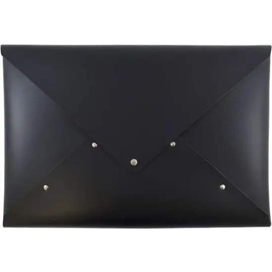 JAM Paper Black Legal Size Italian Leather Portfolio with Snap Closure {1}