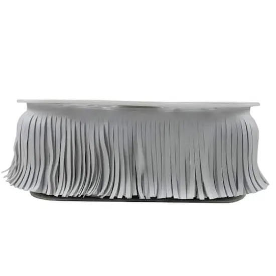 4" Faux Leather Fringe Trimby Celebrate It&reg; White {4}