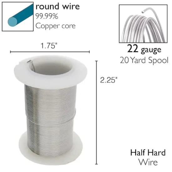 The Beadsmith® Wire™ Elements 22 Gauge Tarnish-Resistant Wire Titanium {7}