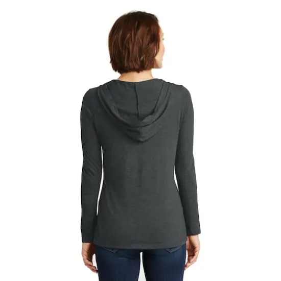 District® Women's Perfect Tri® Long Sleeve Hoodie Black Frost {6}