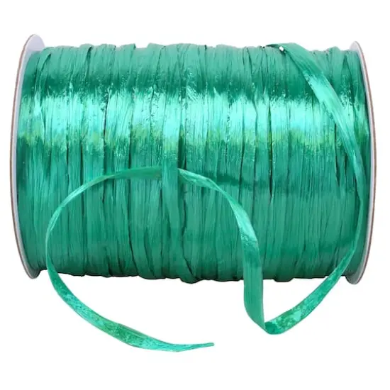 JAM Paper 1/4" Raffia Pearl Ribbon Kelly {1}