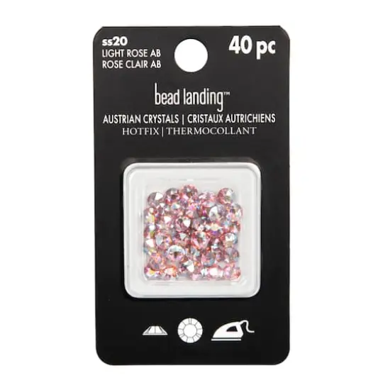 SS20 Round Hotfix Austrian Crystals by Bead Landing&trade;, 40ct. Light Rose AB {5}