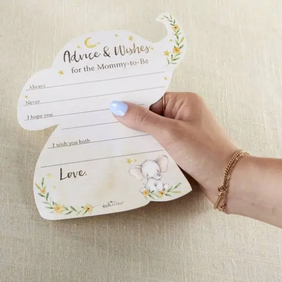 Kate Aspen&reg; Elephant Advice Card & Baby Shower Game Set {12}