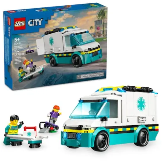 LEGO&reg; City Emergency Ambulance Toy Truck Building Set 60451 {1}