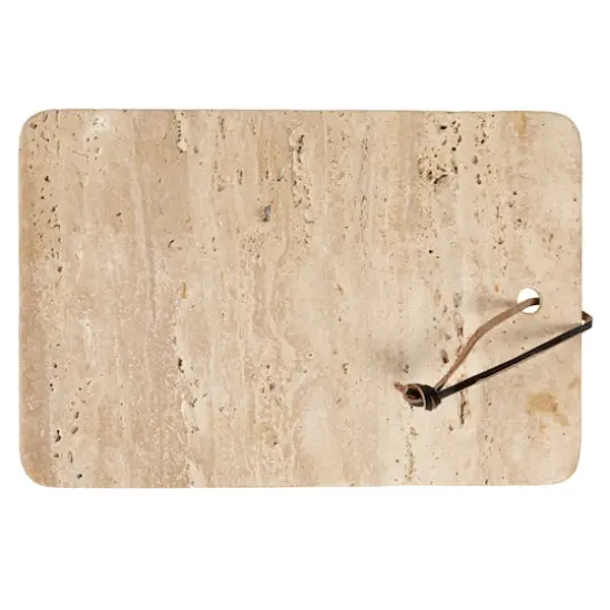 Hello Honey&reg; 12" Travertine Cutting Board with Leather Tie {10}