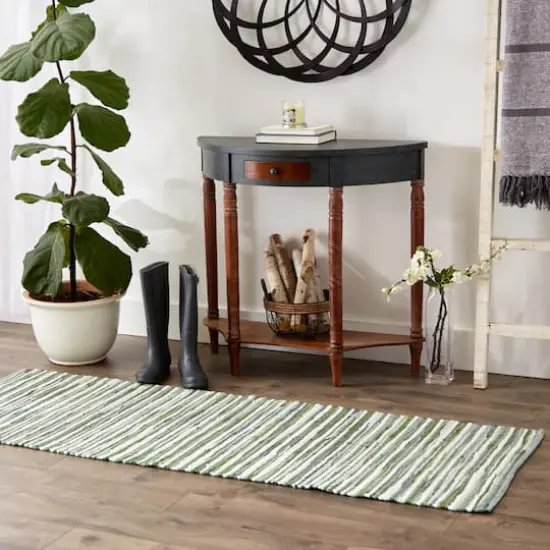 DII&reg; Slim Stripe Cotton Chindi Rug, 2ft. x 6ft. Jadeite {4}