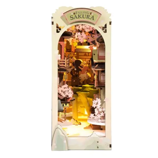 Rolife&reg; Falling Sakura DIY Book Nook Shelf Insert Kit {1}