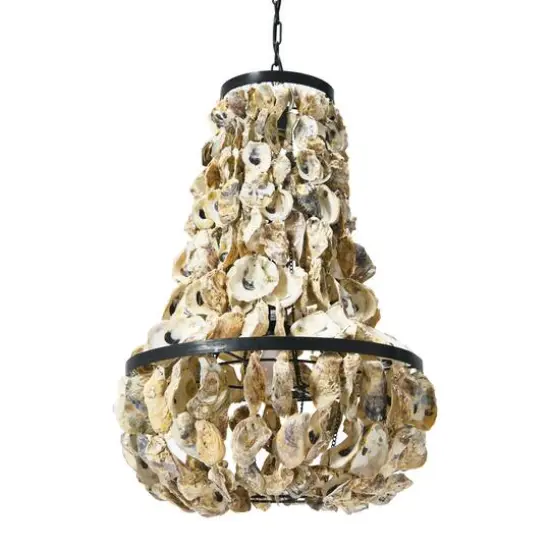 Hello Honey&reg; 29" Oyster Shell Chandelier {9}