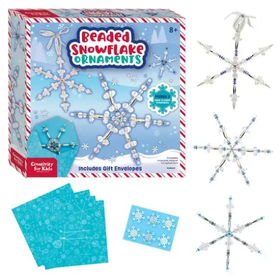 Creativity for Kids&reg; Beaded Snowflake Ornaments {1}