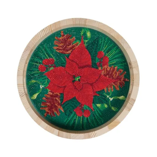 10" x 10" Poinsettia Diamond Art Tray Kit by Make Market&reg; {1}