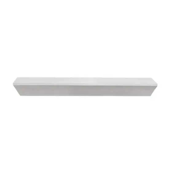 Large White Wedge Wood Floating Wall Shelf {6}