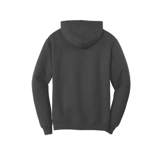 Port & Company&reg; Heathered Colors Core Fleece Pullover Hooded Sweatshirt Dark Heather Grey {5}