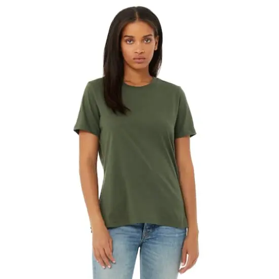 BELLA+CANVAS® Women's Relaxed Jersey T-Shirt Military Green {3}