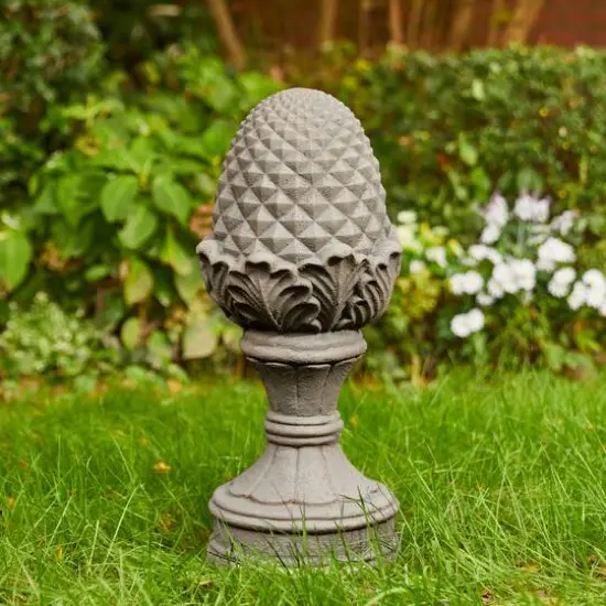 Glitzhome&reg; 22.5" Artichoke Garden Statue Gray {4}