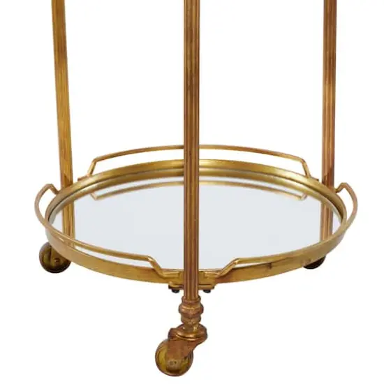 Brass Iron Bar Cart, 31" x 19" x 18" {4}