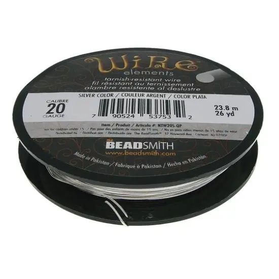 The Beadsmith&reg; Wire&trade; Elements Tarnish-Resistant Wire, 1/4lb. Silver {4}