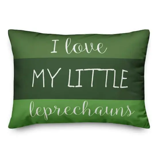 I Love My Little Leprechauns Throw Pillow {1}