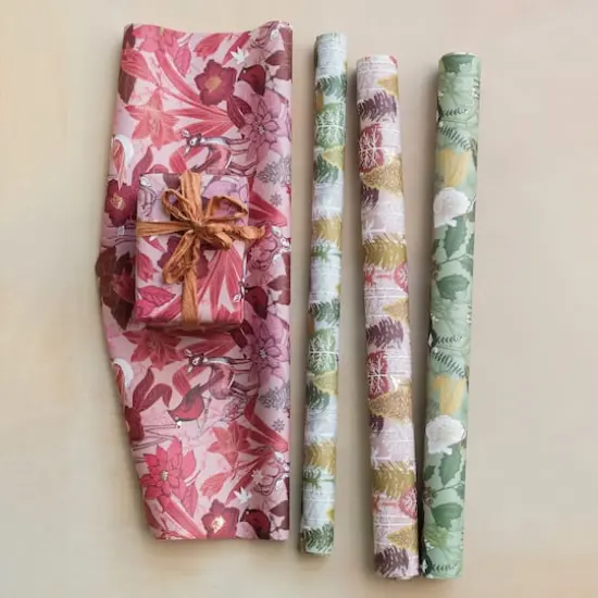 Hello Honey&reg; 28" Wrapping Paper Sheets with Flora & Fauna Patterns, 12ct. {4}