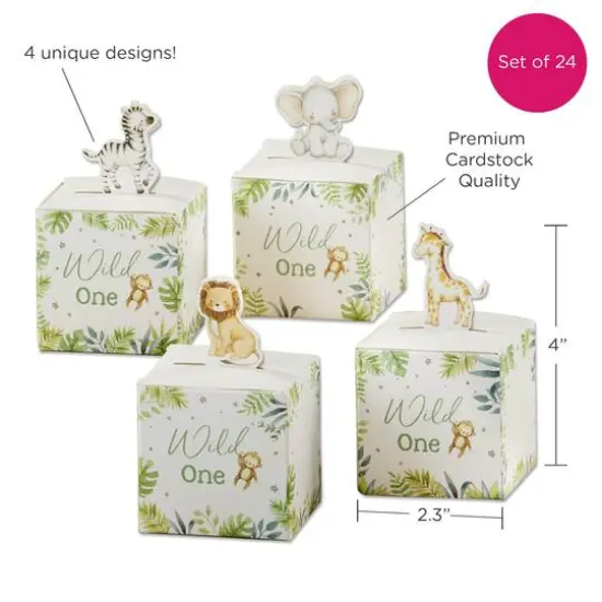 Safari Baby Favor Box Set, 24ct. {8}