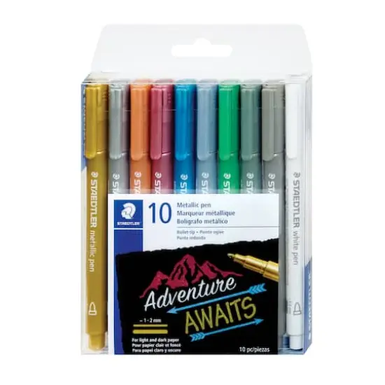 Staedtler&reg; 10 Color Bullet Tip Metallic Pen Set {1}