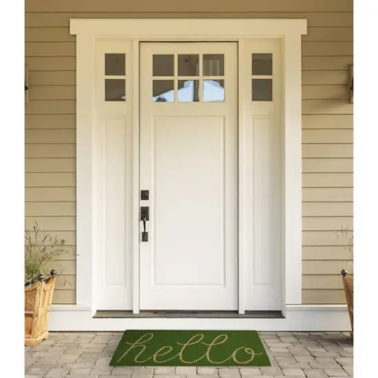 DII&reg; Hello Doormat Green Apple {9}
