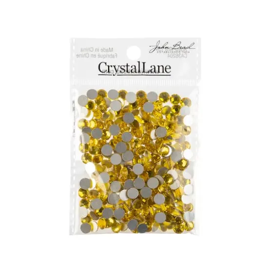 John Bead Crystal Lane SS30 Glass Round Flatback Rhinestones, 288ct. Citrine {4}