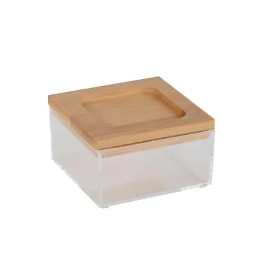 Simplify Bamboo Lid Square Clear Organizer Super Clear {1}