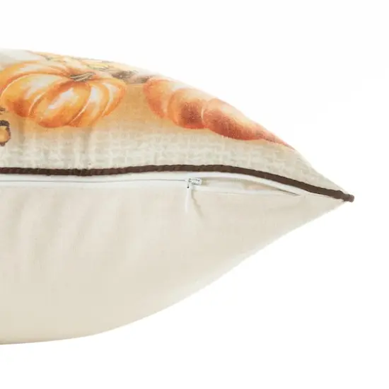 Glitzhome&reg; 18" Thanksgiving Embroidered Pillow {7}