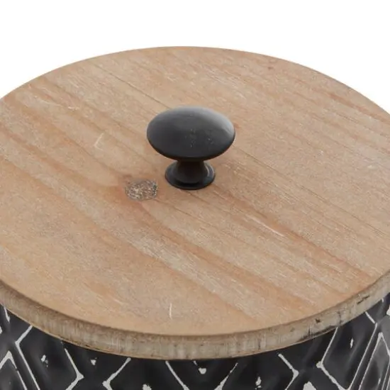 Black Metal Farmhouse Decorative Jar Set {6}