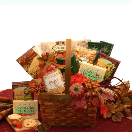 Harvest Blessings Gourmet Fall Gift Basket {1}