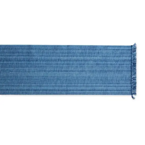 DII&reg; 72" Variegated Fringe Table Runner Nautical Blue {4}