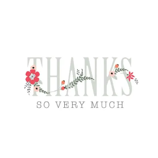 JAM Paper Assorted Floral Design Blank Thank You Cards Set, 36ct. {5}