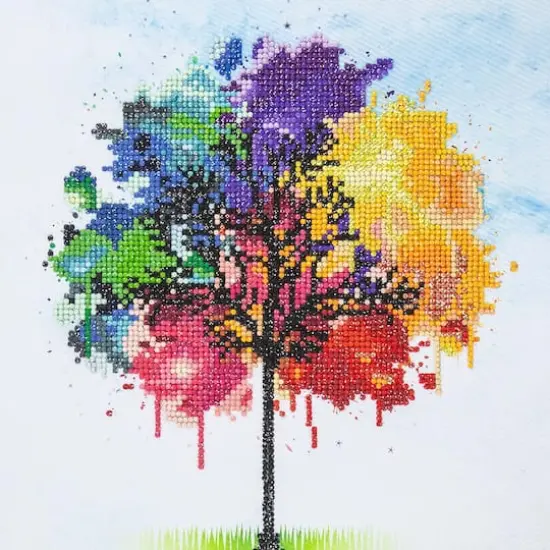 Diamond Art Intermediate Rainbow Tree Kit {1}