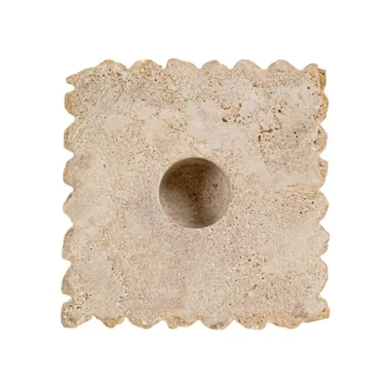 Hello Honey&reg; 3.25" Decorative Marble & Travertine Candle Holder {7}
